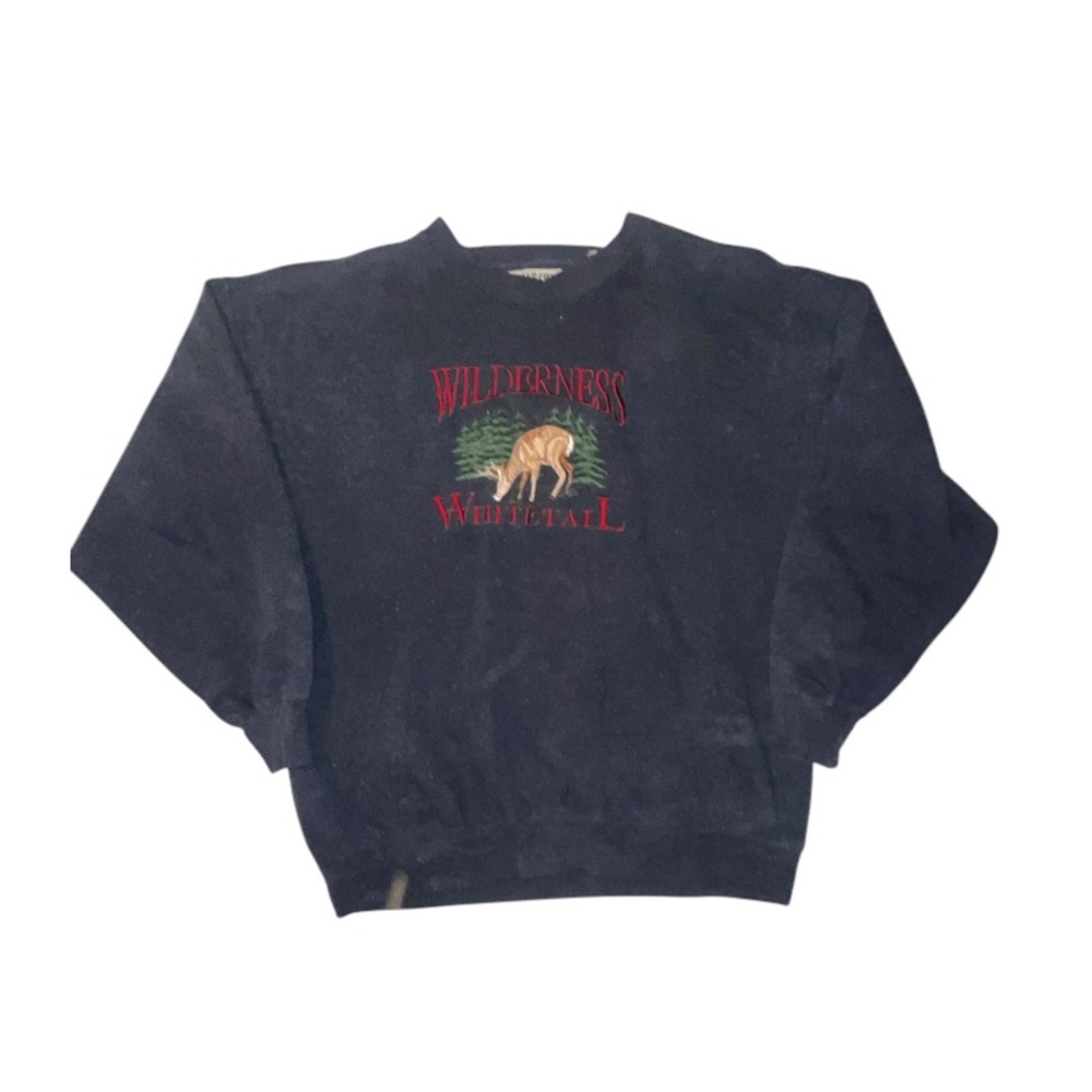 Vintage Briar Creek Sportswear Crewneck Sweatshirt Embroidered Whitetail Deer XL
